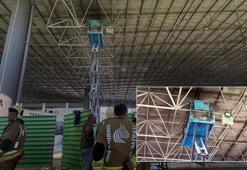 Edirne Otogarı'nda can pazarı! İnşatta sepetli vinç alev aldı; 2 işçi yaralı