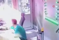 Demir çelik fabrikasındaki patlama anı kamerada