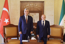 Bakan Bolat, Suriye Ekonomi ve Sanayi Bakanı eş-Şaar ile bir araya geldi