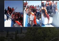 Girne'de dehşet anları! Alabora olan gemiden görüntüler: Batıyoruz, her şey gitti