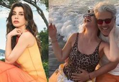 Eşiyle romantik dakikalar! Gökçe Bahadır'dan karnı burnunda tekne turu
