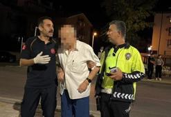 Direksiyon başında kalp krizi geçiren yaşlı adamın imdadına polis memurları yetişti