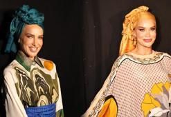 Burcu Esmersoy ve Ebru Şallı eşarp defilesinde podyuma çıktı: Çıkarmak istemiyorum