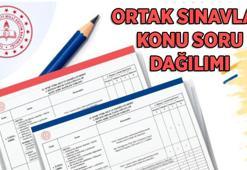 ORTAK SINAVDA KAÇ SORU SORULACAK, HANGİ KONULAR YER ALACAK? Ders ders ortak sınav konu ve soru dağılımı tablosu