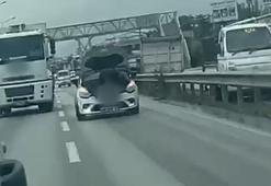 Trafikte şaşkına çeviren olay! Görenler gözlerine inanamadı