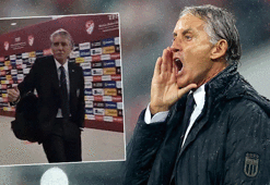 İtalya Teknik Direktörü Mancini'nin dilinde Galatasaray! Kameralara yansıdı