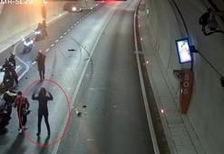 Tünelde feci kaza kamerada! Eşinin öldüğü, oğlunun yaralandığı kazaya tanık olunca sinir krizi geçirdi