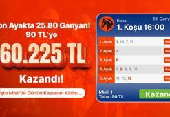 Son Ayakta 25.80 Ganyan! 90 TL’ye 60.225 TL Kazandı! İşte Misli’de Günün Kazanan Altılısı…