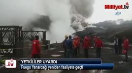 Fuego Yanardağı yeniden faaliyete geçti