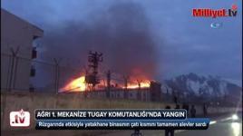 Doğubayazıt 1. Mekanize Tugay Komutanlığı'nda yangın çıktı