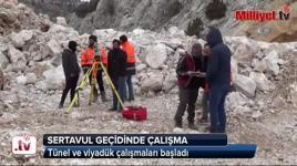 Sertavul geçidinde araçlar için tünel ve viyadük çalışmaları başladı