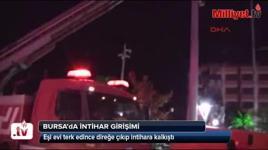 Eşi evi terk edince direğe çıkıp intihar etmek istedi
