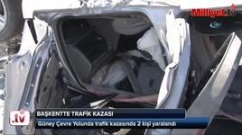 Başkentte meydana gelen trafik kazasında 2 kişi yaralandı