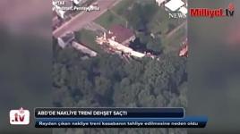 Raydan çıkan nakliye treni dehşet saçtı!