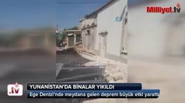 Yunanistan'da yıkılan binalar var
