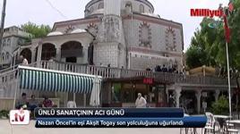 Nazan Öncel eşinin cenazesinde saf tuttu