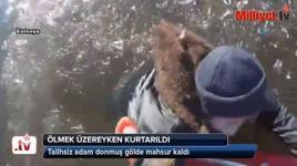 Ölmek üzereyken kurtarıldı!