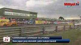 Yarış sırasında inanılmaz kaza