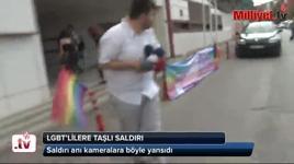 LGBT'lilere taşlı saldırı
