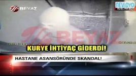 Hastane asansöründe ihtiyaç giderdi