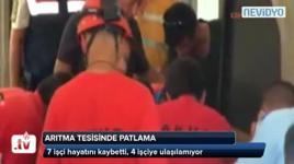 Arıtma tesisinde patlama