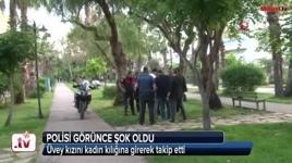 Eve geç gelen kızına kadın kılığında takip
