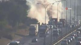 İstanbul'da korkutan tır yangını