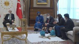 Cumhurbaşkanı Erdoğan, siyam ikizleri Derman ve Yiğit'i kabul etti