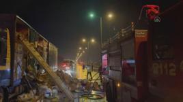 Kapıkule Sınır Kapısı yolundaki tır yangını nedeniyle trafik aksadı