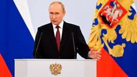 Televizyonlar canlı yayınladı! Putin 'ilhak'ı resmen duyurdu