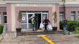 Maden ocağında toplanan deliller adliyeye getirildi