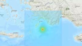 Akdeniz'de 5.4 büyüklüğünde deprem meydana geldi