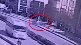 Okul bahçesine düşen aracın kamera görüntüleri ortaya çıktı