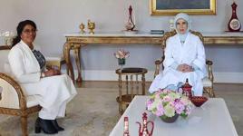 Emine Erdoğan, Malcolm X'in kızı İlyasa Şahbaz ile bir araya geldi