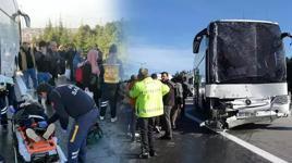 Yolcu otobüsü, TIR'a arkadan çarptı! Yaralılar var