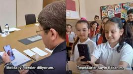  Kendisine mektup yazan Melisa Nur'a Bakan Tunç'tan telefon 