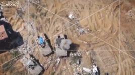 Hamas, İsrail işgal ordusuna ait bir zırhlı aracı drone ile bombaladığı görüntüyü paylaştı