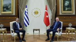 Cumhurbaşkanı Erdoğan'ın Yunanistan Başbakanı Miçotakis ile görüşmesi başladı