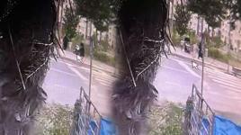 Otomobil yaya geçidinde anne ve iki çocuğuna çarptı 