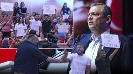 Özgür Özel'i İzmir'de kızdıran protesto: Erkek arkadaşları dışarı alın, bu toplantıyı mı buldunuz?