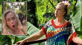 Yeliz Yeşilmen fil tarafından öpüldü