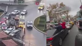 Muhaliflerin Şam'ı ele geçirmesi İstanbul'da konvoylarla kutlandı 