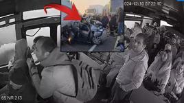 Van'da 50 aracın karıştığı kaza otobüs kamerasında! 