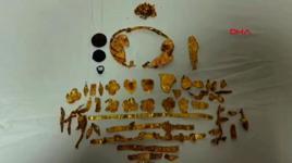 Denizli’de Helenistik döneme ait paha biçilemeyen altın kral tacı ele geçirdi