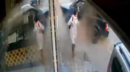 Cip binaya çarptı, bir kişi altında kalmaktan sonda kurtuldu