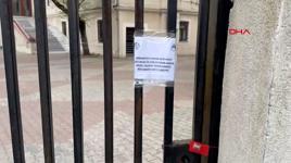 Arnavutköy’de depremin ardından minaresi hasar gören camii mühürlendi