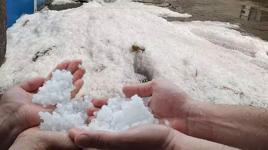 Manisa'da dolu yağışı etkili oldu