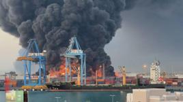 Sudan’ın Port Sudan Limanında patlama ve yangınlar meydana geldi