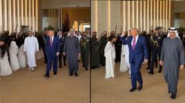 ABD Başkanı Trump'a BAE'de sıra dışı karşılama!