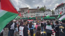 İsrail'in Eurovision'a katılması ve Gazze'deki soykırımı Basel'de protesto edildi